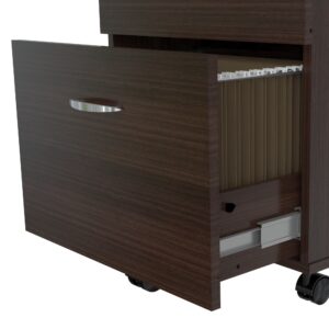 12.5" x 16" x 25" White Blue  Portable 2 Drawers