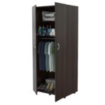 Espresso Finish Wood Wardrobe with Two Doors