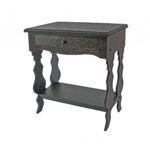 14 x 28 x 29 Black 1 Drawer Vintage Wooden – Accent Table