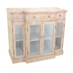 14 x 42 x 34 Beige Vintage French Style Distressed – Hallway Cabinet
