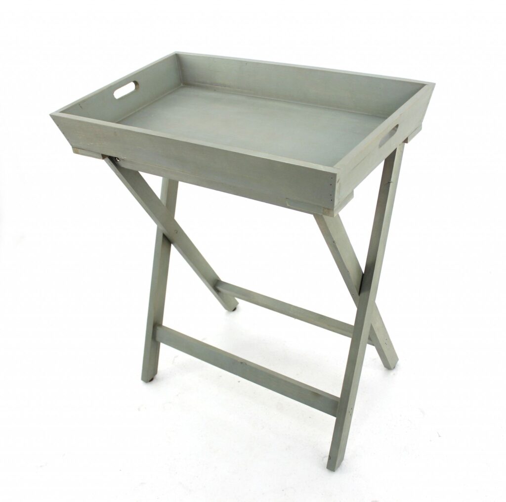 15.5 x 26 x 30 Gray Light Blue Wooden – Serving Table
