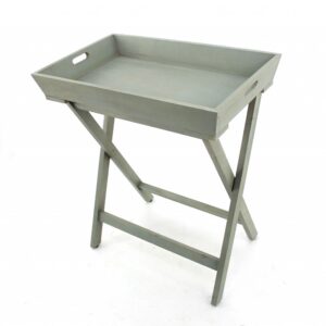 14.2 x 19.7 x 23.6 Gray Pastoral Loft Wooden  End Table