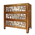 15 x 32 x 32 Gold 3 Drawer Vintage Wooden – Cabinet