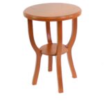24 X 18 X 18 Bright Orange Country Cottage Style Wooden Stool