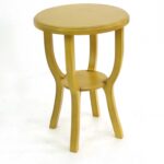 24 X 18 X 18 Yellow Country Cottage Style Wooden Stool