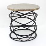 23.25 x 23.25 x 23.25 Gold Cable-Shaped Base – Accent Table