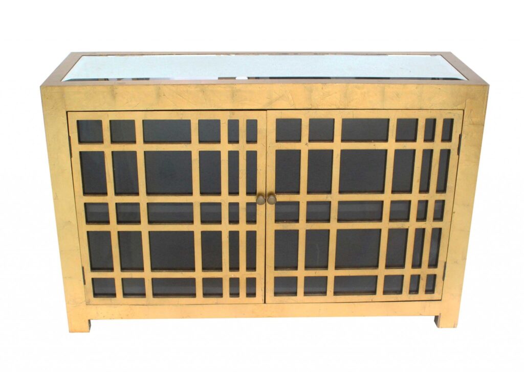 16 x 48 x 32 Gold Rustic Lattice Wood – Cabinet