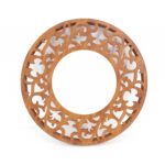23.5 x 23.5 x 1.75 Brown Traditional Wooden – Wall Mirror