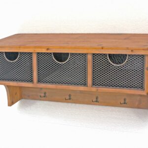 75" Walnut Brown Wooden Floating Shelf
