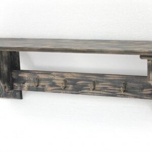 75" Walnut Brown Wooden Floating Shelf