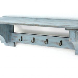75" Walnut Brown Wooden Floating Shelf