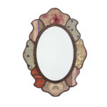 21.65 x 31.5 Multi-Color Retro Style Decorative Wooden – Wall Mirror
