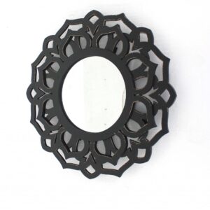 20' Brushed Titanium Round Wall Mirror