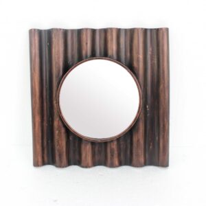 20' Brushed Titanium Round Wall Mirror