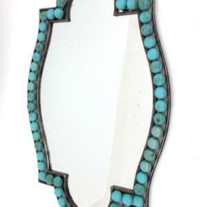 34 X 3 X 50 White Glass Mirror