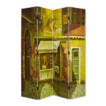 1″ x 63″ x 71″ Multi Color French Quarter  Screen