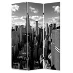 1″ x 48″ x 72″ Multi Color Wood Canvas New York Skyline  Screen