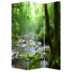 1" x 48" x 72" Multi Color Wood Canvas Machu Picchu  Screen