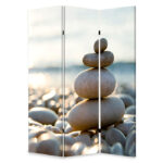 1″ x 48″ x 72″ Multi Color Wood Canvas Spa  Screen