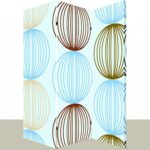 1 x 48 x 72 Multi Color Wood Canvas Sphere  Screen
