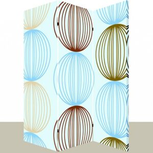1 x 48 x 72 Multi Color Wood Canvas Rose  Screen