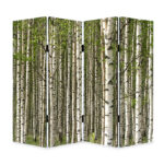 1″ x 84″ x 84″ Multi Color Wood Canvas Prolific Forrest  Screen