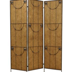 1 x 48 x 72 Multi Color Wood Canvas Rose  Screen