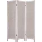 1 x 48 x 67 Beige Wood & Fabric – Screen