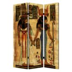 1″ x 48″ x 72″ Multi Color Wood Canvas Safari  Screen