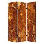 1″ x 48″ x 72″ Multi Color Wood Canvas Brown Marble  Screen