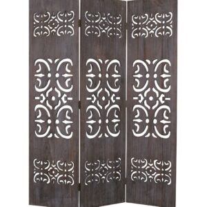 1 x 52 x 67 Beige Wood  Screen