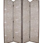 1 x 80 x 84 Tan Wood Galore  Screen