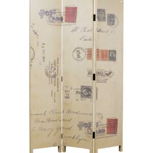1 x 48 x 72 Multi Color Wood Canvas Rose  Screen