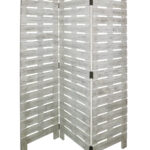 1 x 63 x 72 White Wood Garden  Screen