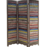 1″ x 48″ x 71″ Multi Colored Wood Shutter  Screen