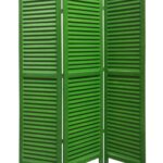 1 x 48 x 67 Green Wood Shutter -Screen
