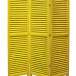 1 x 48 x 67 Yellow Wood Shutter – Screen
