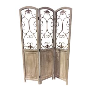 1 x 63 x 72 White Wood Garden  Screen