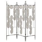 1″ x 58″ x 71″ Black Iron Art  Screen