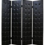 1 x 84 x 84 Black Faux leather  Screen