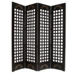 1″ x 84″ x 84″ Brown Wood Omega  Screen