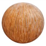 1 x 16 x 14 Sandstone Ribbed Finish Outdoor Light – Ball