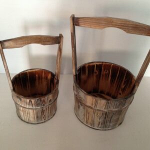 "10 x 10" Brown, Wood Garden Planter - 2 Piece