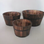 1″ x 10″ x 1″ Brown, Wood Garden Planter – 3 Piece
