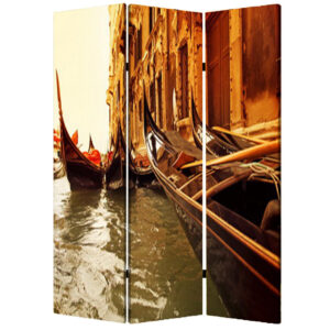 1" x 48" x 72" Multi Color Wood Canvas Spa  Screen