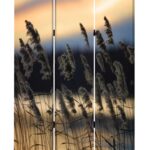 1 x 48 x 72 Multi Color Wood Canvas Whisper Reed  Screen