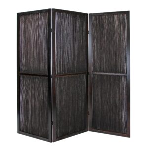 50" x 1" x 52" Brown, Wood, Shoji Stand Screen