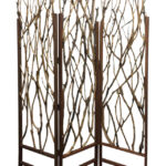 1″ x 58″ x 70″ Brown Wood Tree  Screen