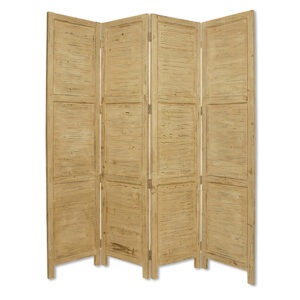 Golden Scroll Three Panel Room Divider Screen
