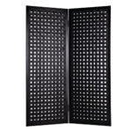 1″ x 55″ x 75″ Black Faux leather  Screen
